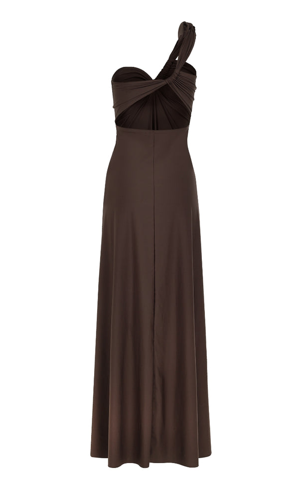 LIGHT BROWN LONG DRESS