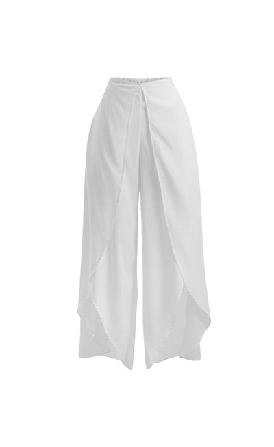 WHITE PAREO PANTS