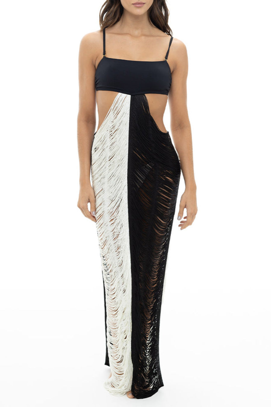 Black Palette Waist Neckline Dress