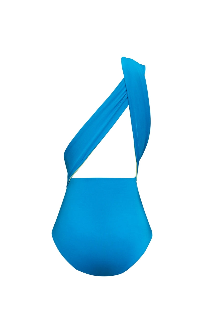 TURQUOISE MULTI-SHAPE SWIMSUIT