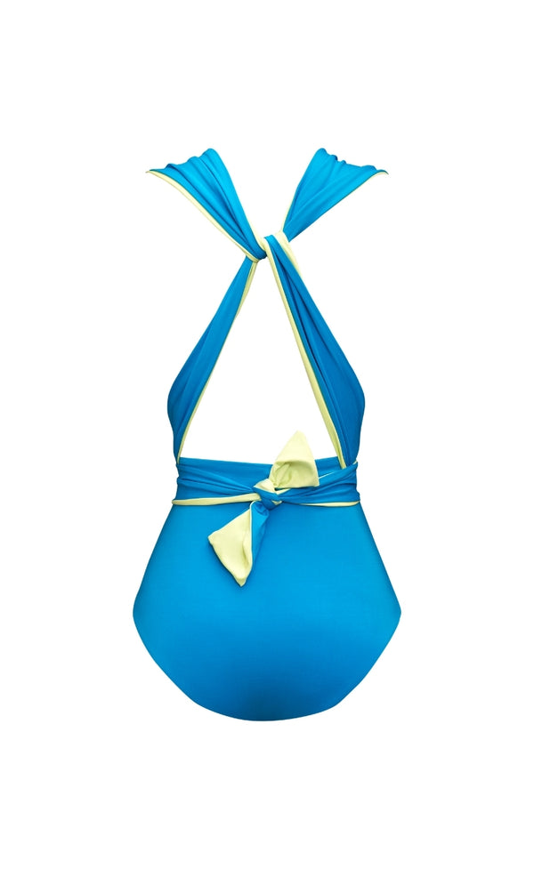 TURQUOISE MULTI-SHAPE SWIMSUIT